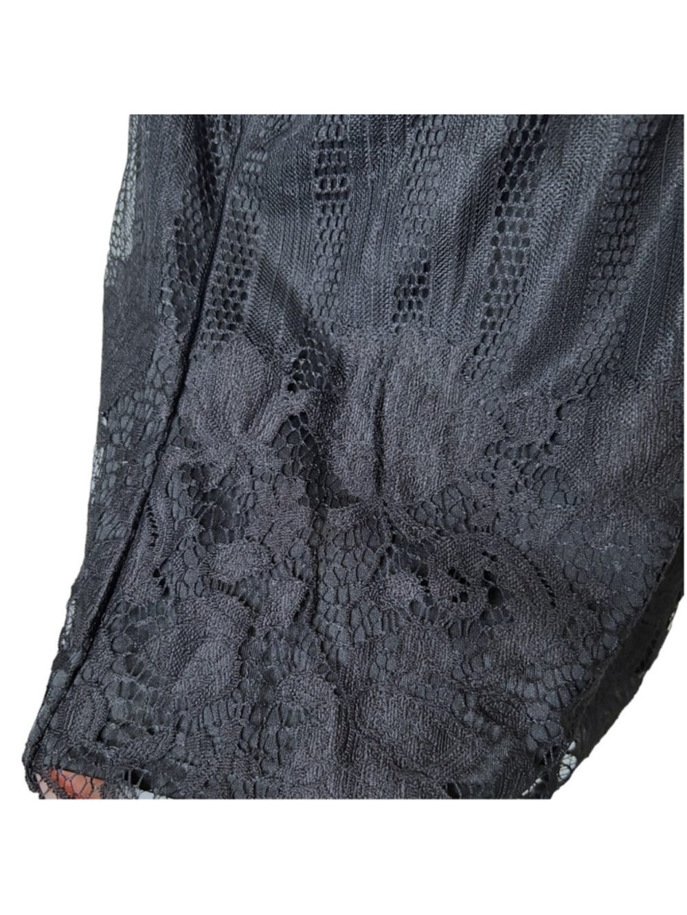 Ultra Pink Black Lace High Neck Halter Sexy Sleeveless Blouse Size Large - Picture 13 of 15